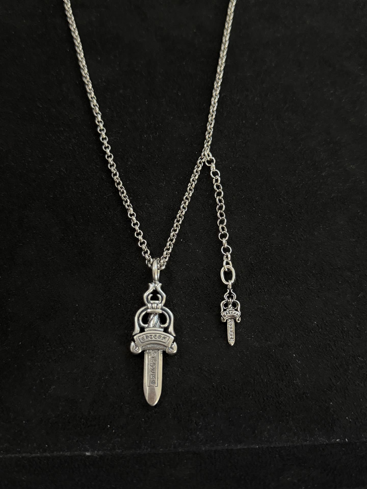 Chrome Hearts Silver Sword Pendant Necklace Chrome Hearts Silver Sword Pendant Necklace